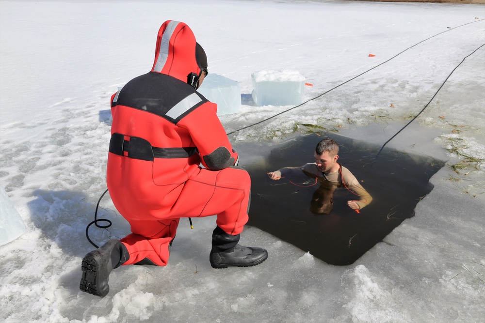 Cold-Weather Operations Course 18-06 students complete cold-water immersion training at Fort McCoy