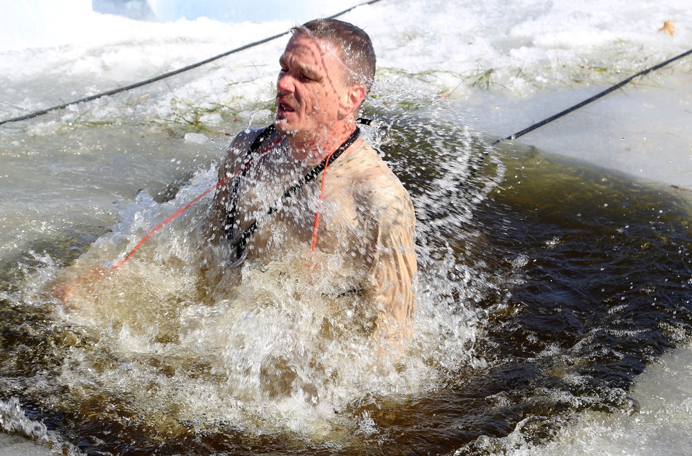 Cold-Weather Operations Course 18-06 students complete cold-water immersion training at Fort McCoy