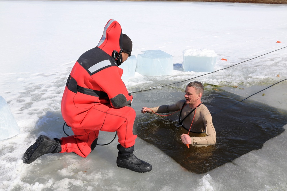 Cold-Weather Operations Course 18-06 students complete cold-water immersion training at Fort McCoy