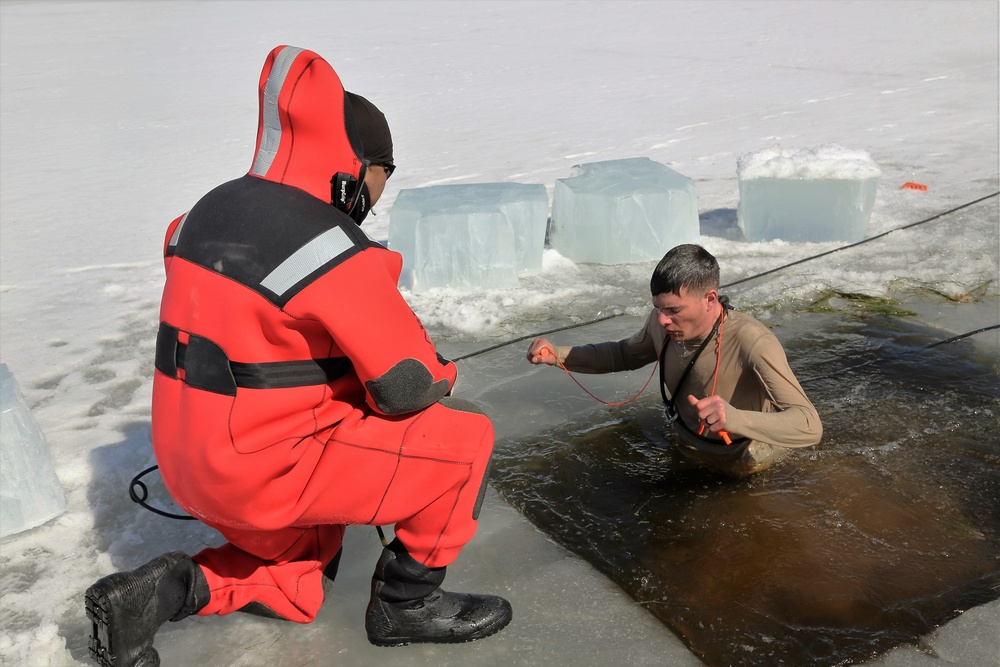 Cold-Weather Operations Course 18-06 students complete cold-water immersion training at Fort McCoy