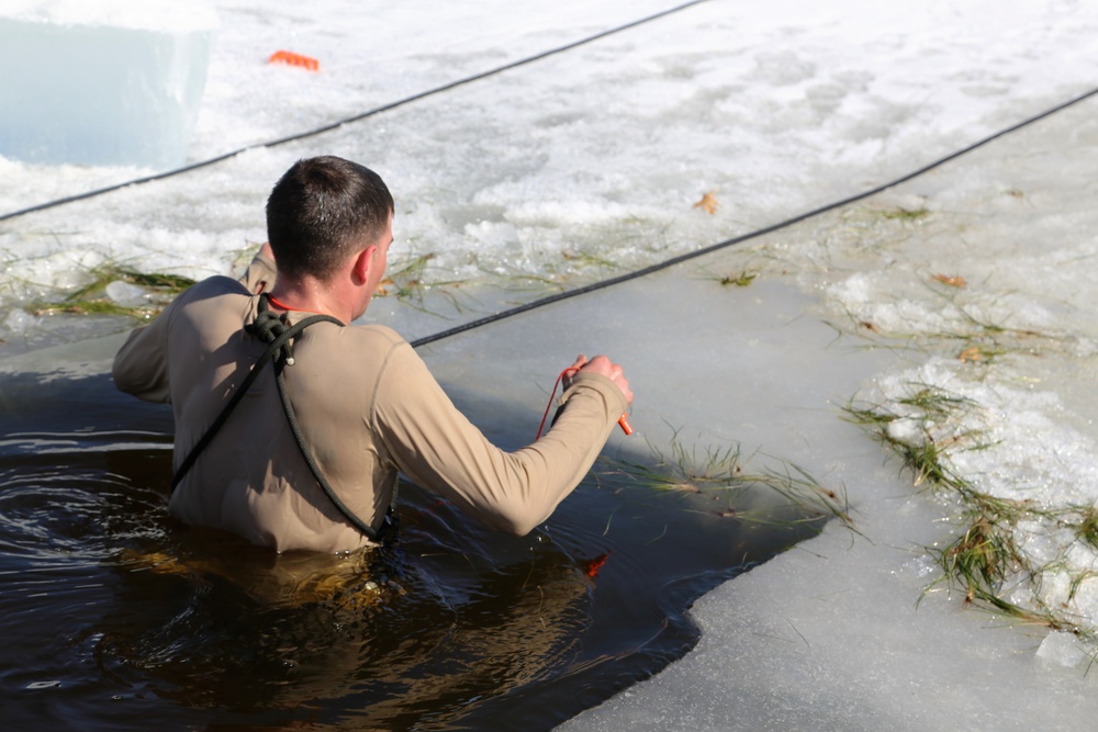 Cold-Weather Operations Course 18-06 students complete cold-water immersion training at Fort McCoy