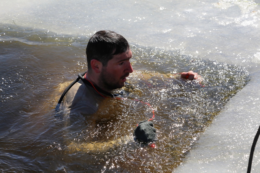 Cold-Weather Operations Course 18-06 students complete cold-water immersion training at Fort McCoy