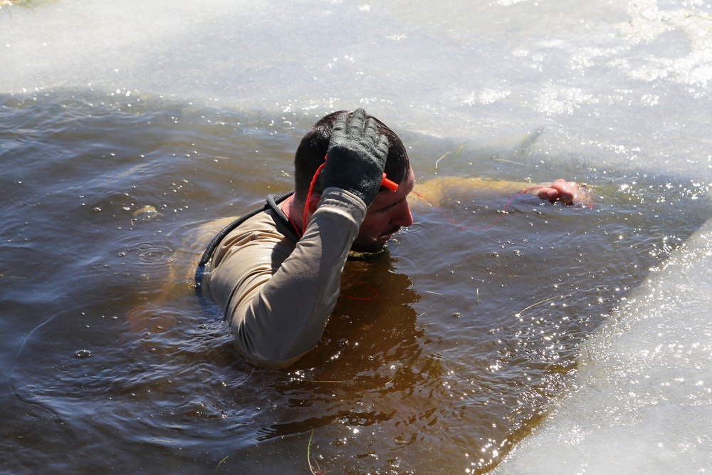 Cold-Weather Operations Course 18-06 students complete cold-water immersion training at Fort McCoy