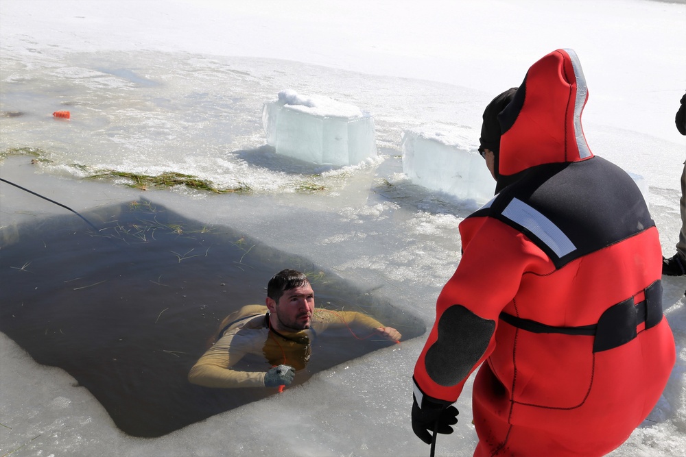 Cold-Weather Operations Course 18-06 students complete cold-water immersion training at Fort McCoy