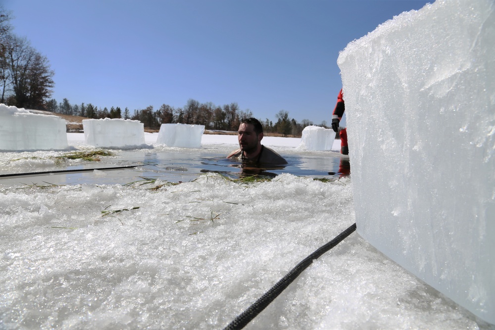 Cold-Weather Operations Course 18-06 students complete cold-water immersion training at Fort McCoy