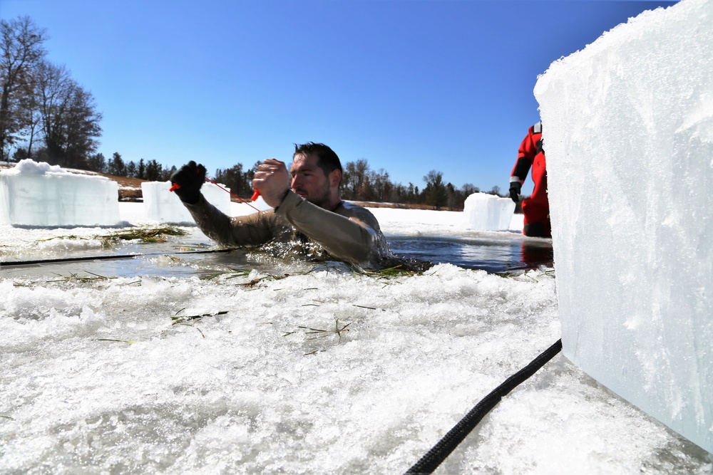 Cold-Weather Operations Course 18-06 students complete cold-water immersion training at Fort McCoy