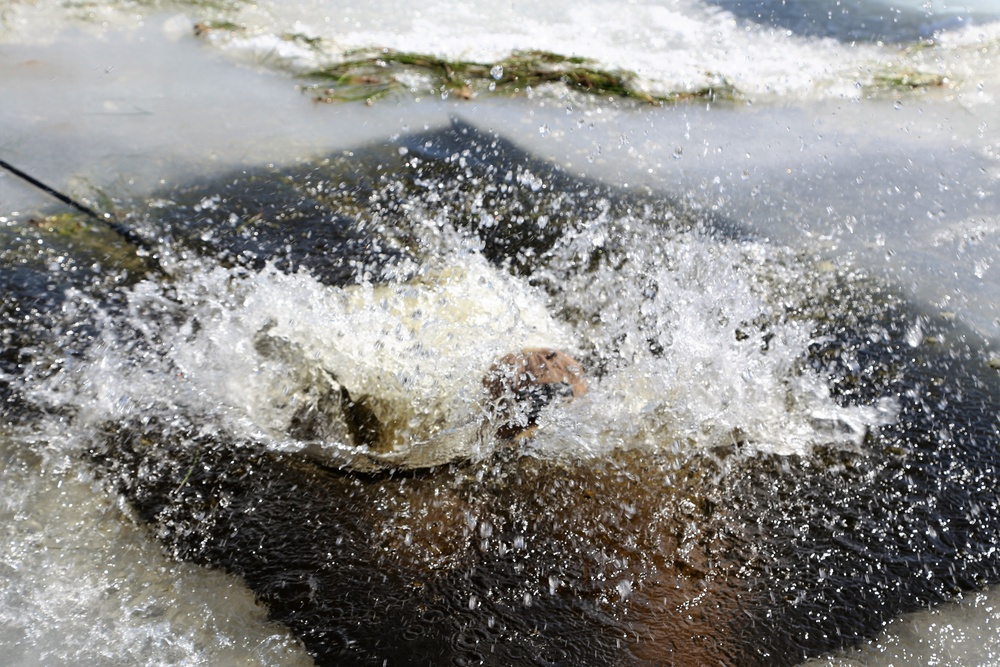 Cold-Weather Operations Course 18-06 students complete cold-water immersion training at Fort McCoy