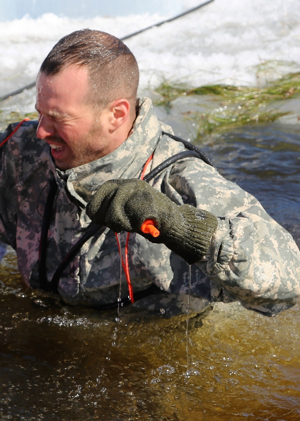 Cold-Weather Operations Course 18-06 students complete cold-water immersion training at Fort McCoy