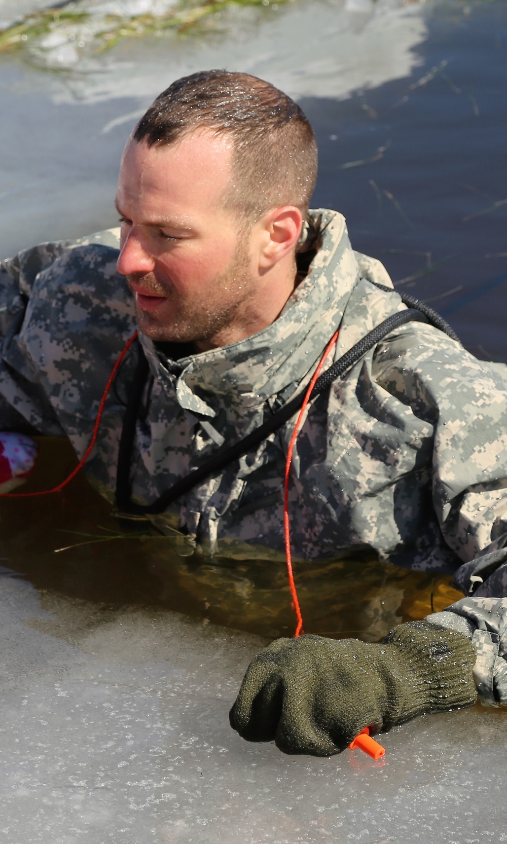 Cold-Weather Operations Course 18-06 students complete cold-water immersion training at Fort McCoy