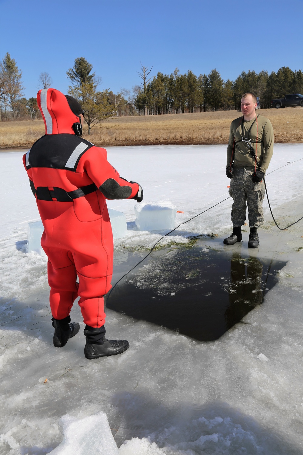 Cold-Weather Operations Course 18-06 students complete cold-water immersion training at Fort McCoy