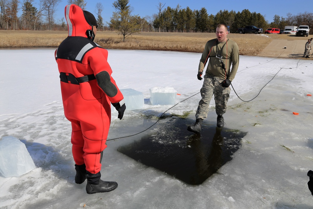 Cold-Weather Operations Course 18-06 students complete cold-water immersion training at Fort McCoy