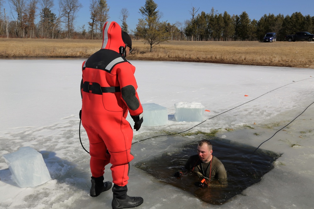 Cold-Weather Operations Course 18-06 students complete cold-water immersion training at Fort McCoy