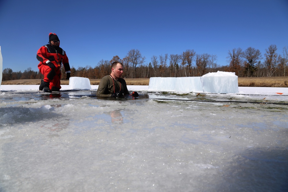 Cold-Weather Operations Course 18-06 students complete cold-water immersion training at Fort McCoy