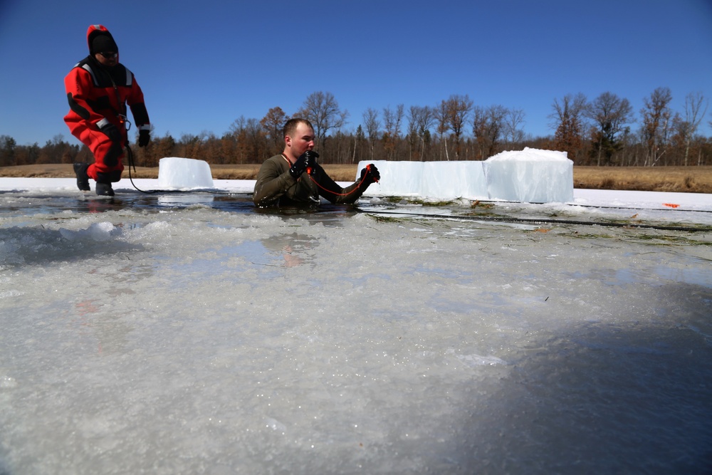 Cold-Weather Operations Course 18-06 students complete cold-water immersion training at Fort McCoy