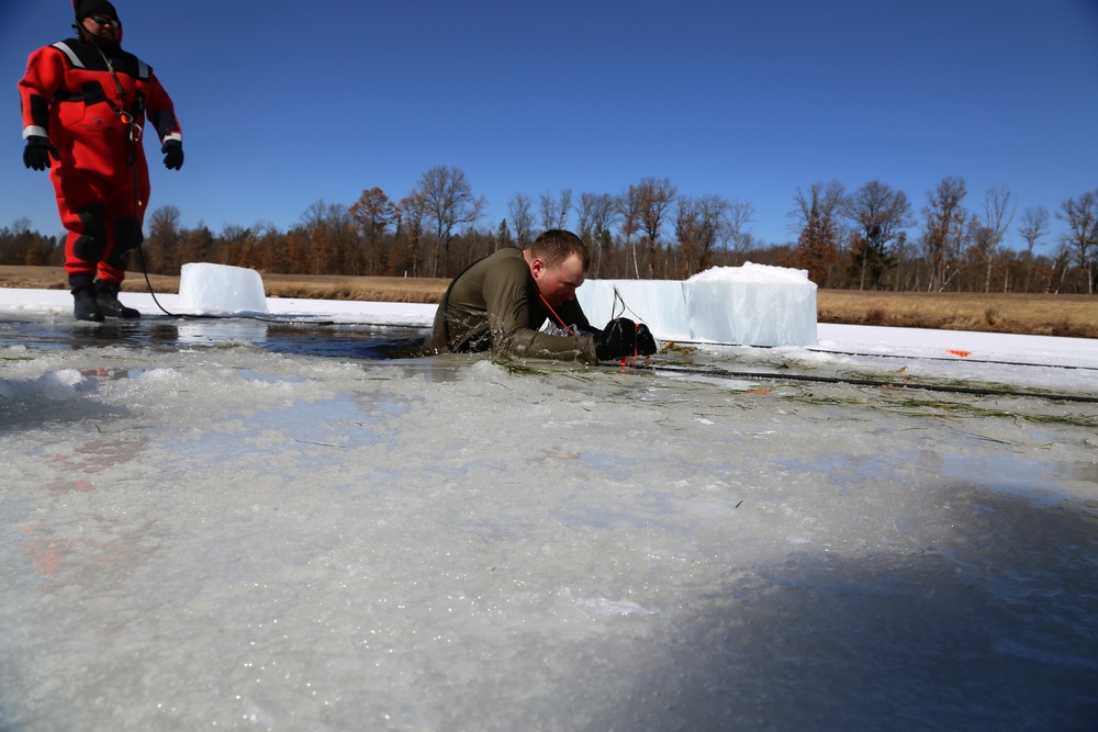 Cold-Weather Operations Course 18-06 students complete cold-water immersion training at Fort McCoy