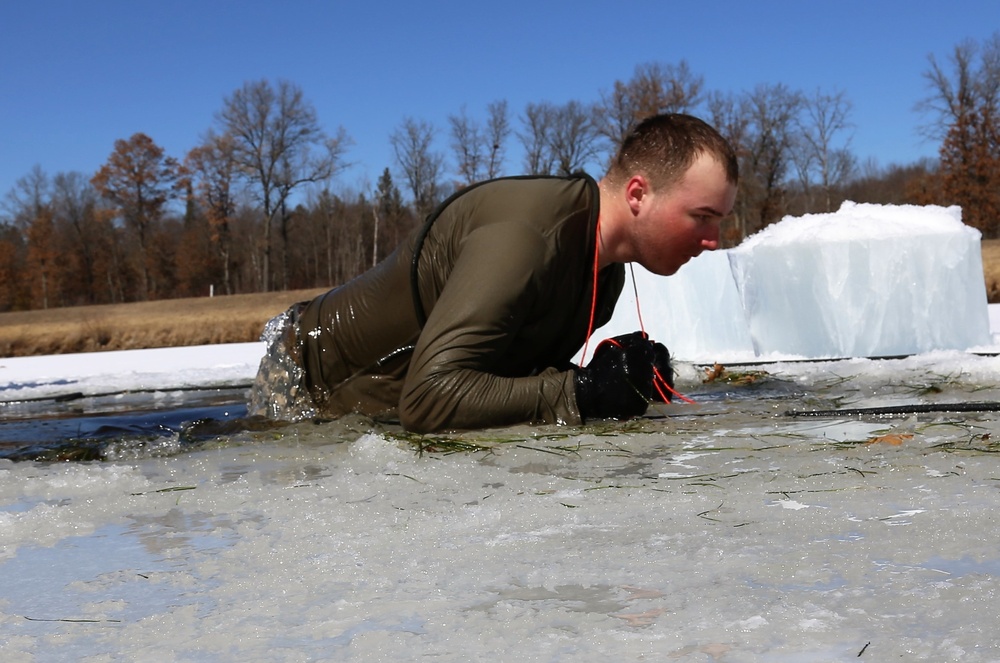 Cold-Weather Operations Course 18-06 students complete cold-water immersion training at Fort McCoy