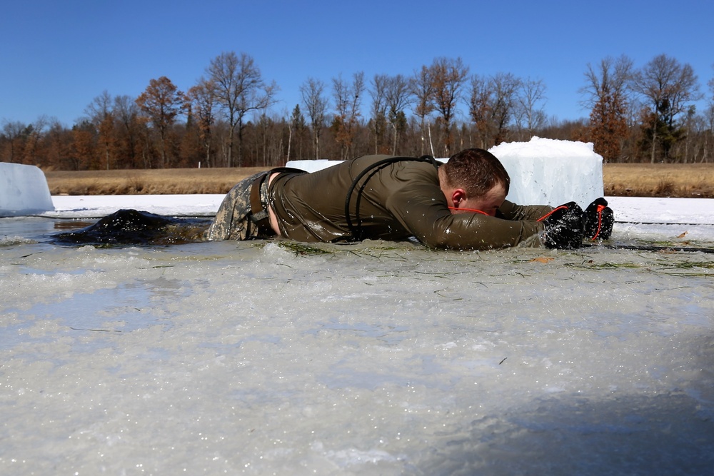 Cold-Weather Operations Course 18-06 students complete cold-water immersion training at Fort McCoy