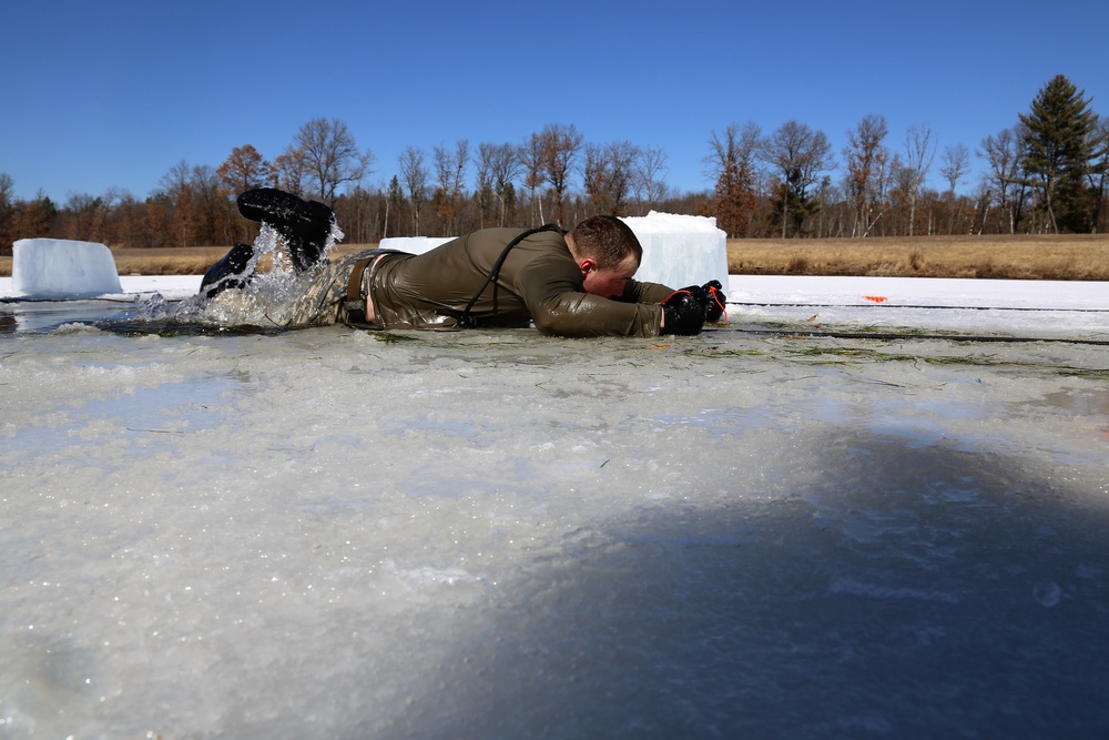 Cold-Weather Operations Course 18-06 students complete cold-water immersion training at Fort McCoy