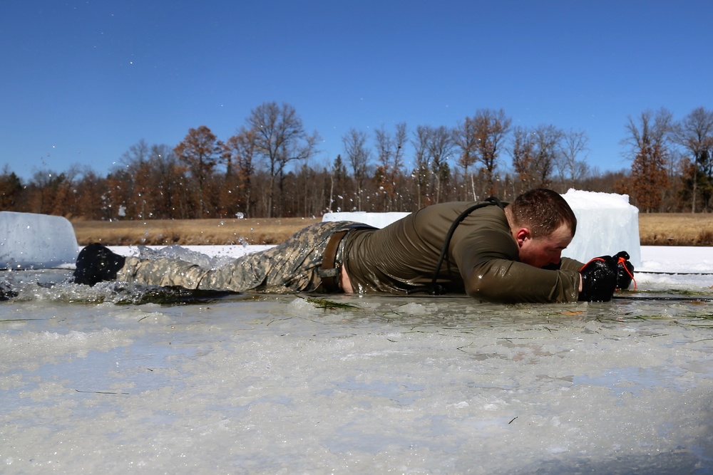 Cold-Weather Operations Course 18-06 students complete cold-water immersion training at Fort McCoy