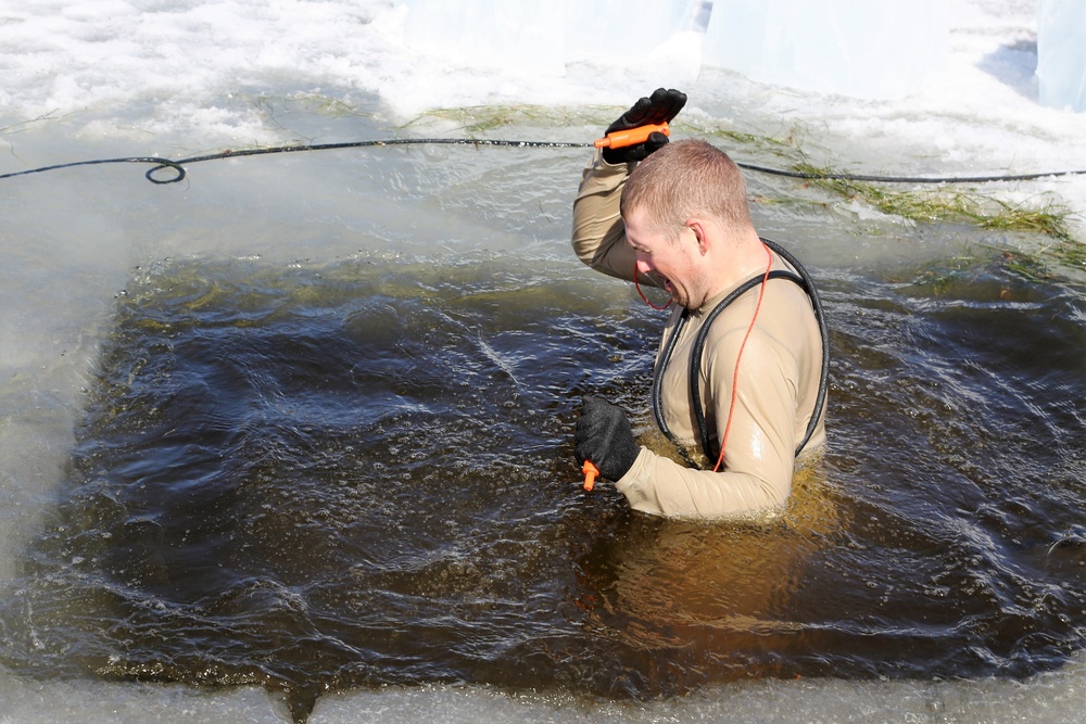 Cold-Weather Operations Course 18-06 students complete cold-water immersion training at Fort McCoy