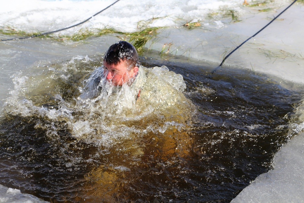 Cold-Weather Operations Course 18-06 students complete cold-water immersion training at Fort McCoy