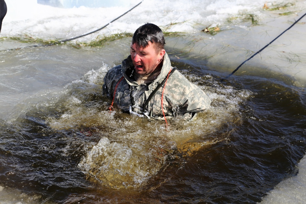 Cold-Weather Operations Course 18-06 students complete cold-water immersion training at Fort McCoy