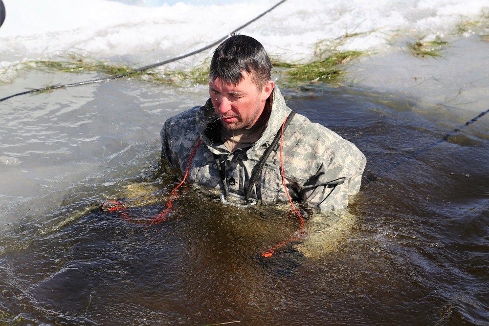 Cold-Weather Operations Course 18-06 students complete cold-water immersion training at Fort McCoy