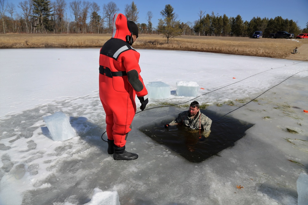 Cold-Weather Operations Course 18-06 students complete cold-water immersion training at Fort McCoy