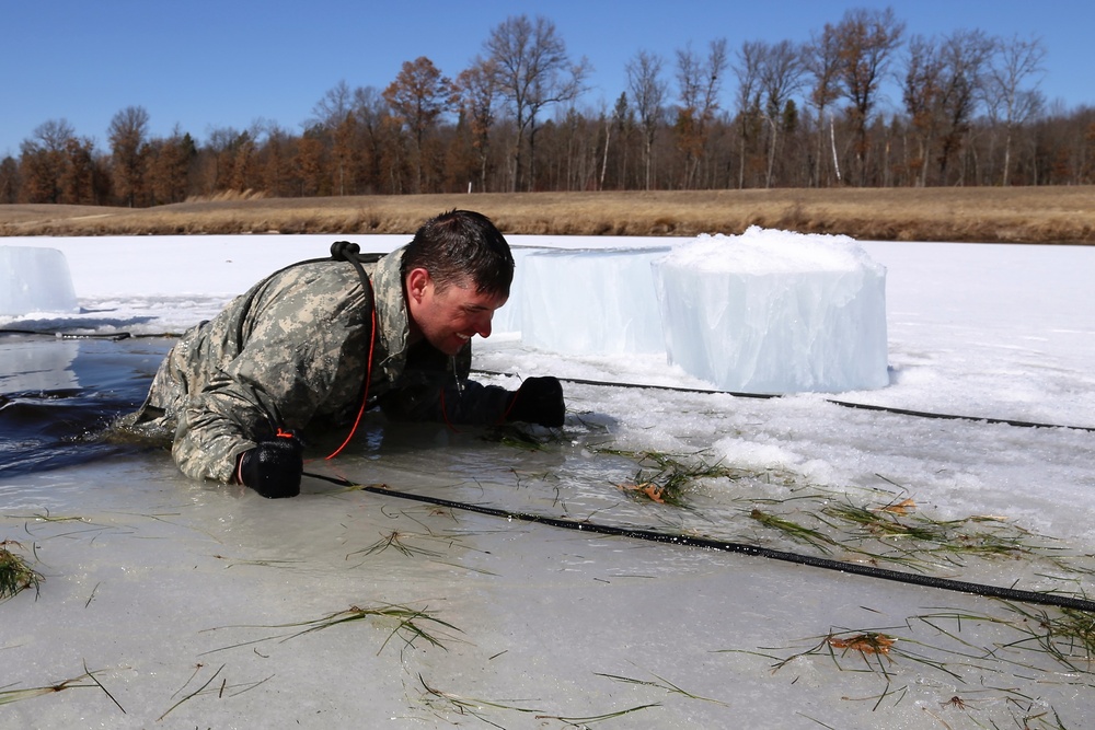 Cold-Weather Operations Course 18-06 students complete cold-water immersion training at Fort McCoy