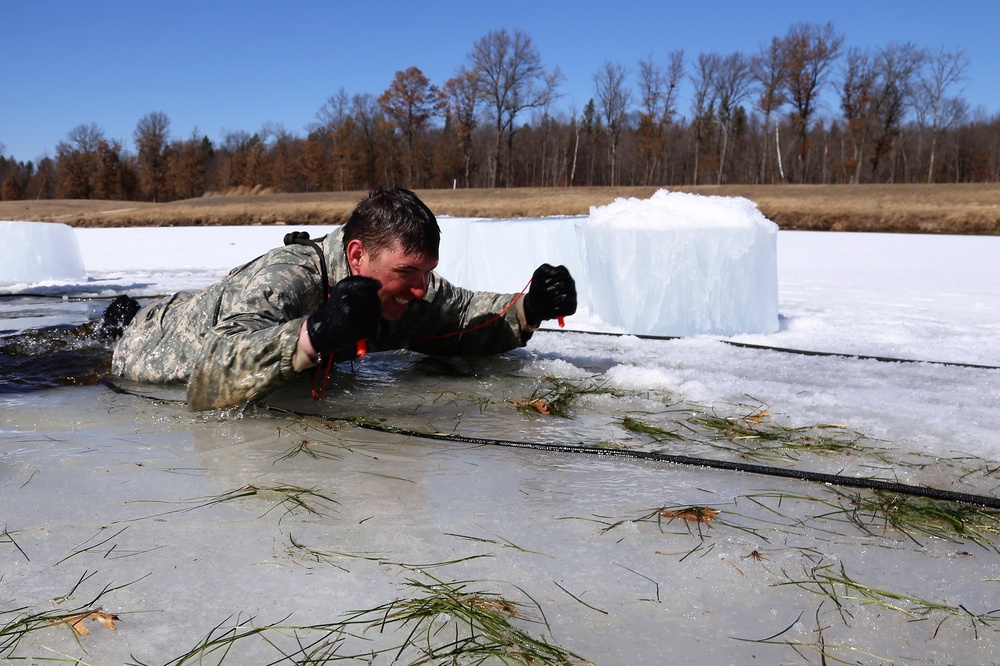 Cold-Weather Operations Course 18-06 students complete cold-water immersion training at Fort McCoy