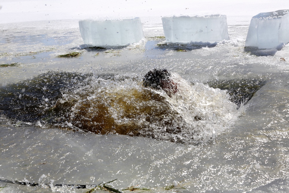 Cold-Weather Operations Course 18-06 students complete cold-water immersion training at Fort McCoy