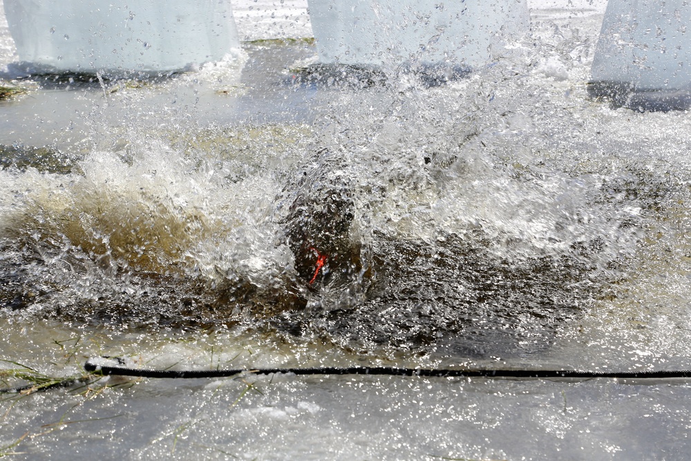 Cold-Weather Operations Course 18-06 students complete cold-water immersion training at Fort McCoy