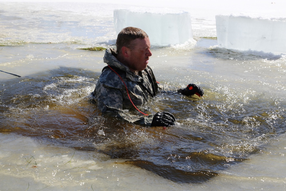 Cold-Weather Operations Course 18-06 students complete cold-water immersion training at Fort McCoy