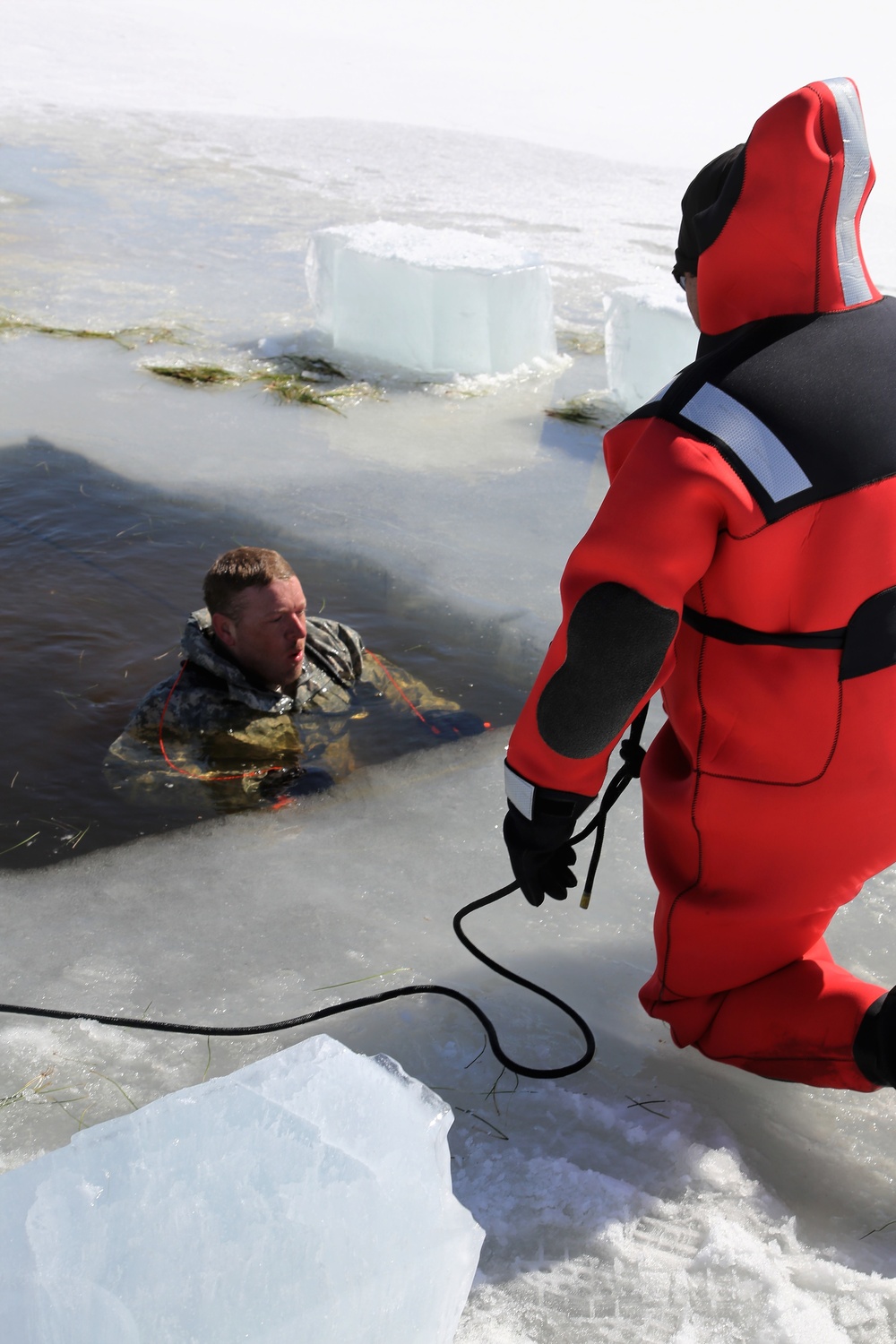 Cold-Weather Operations Course 18-06 students complete cold-water immersion training at Fort McCoy