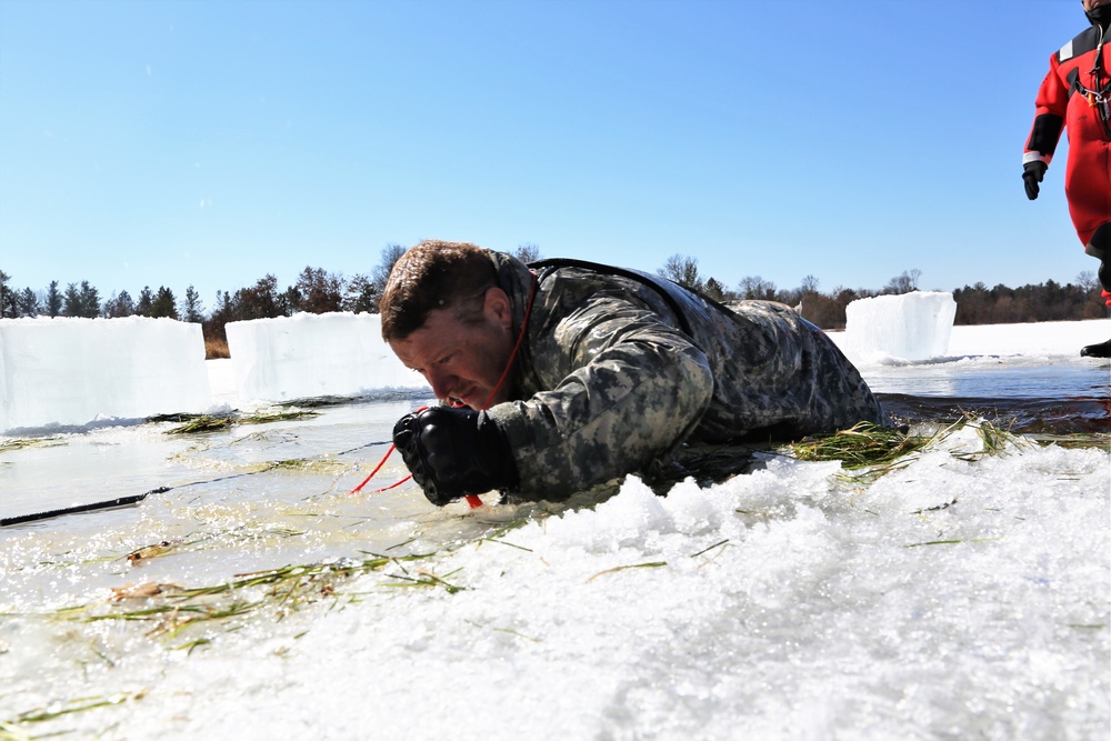 Cold-Weather Operations Course 18-06 students complete cold-water immersion training at Fort McCoy