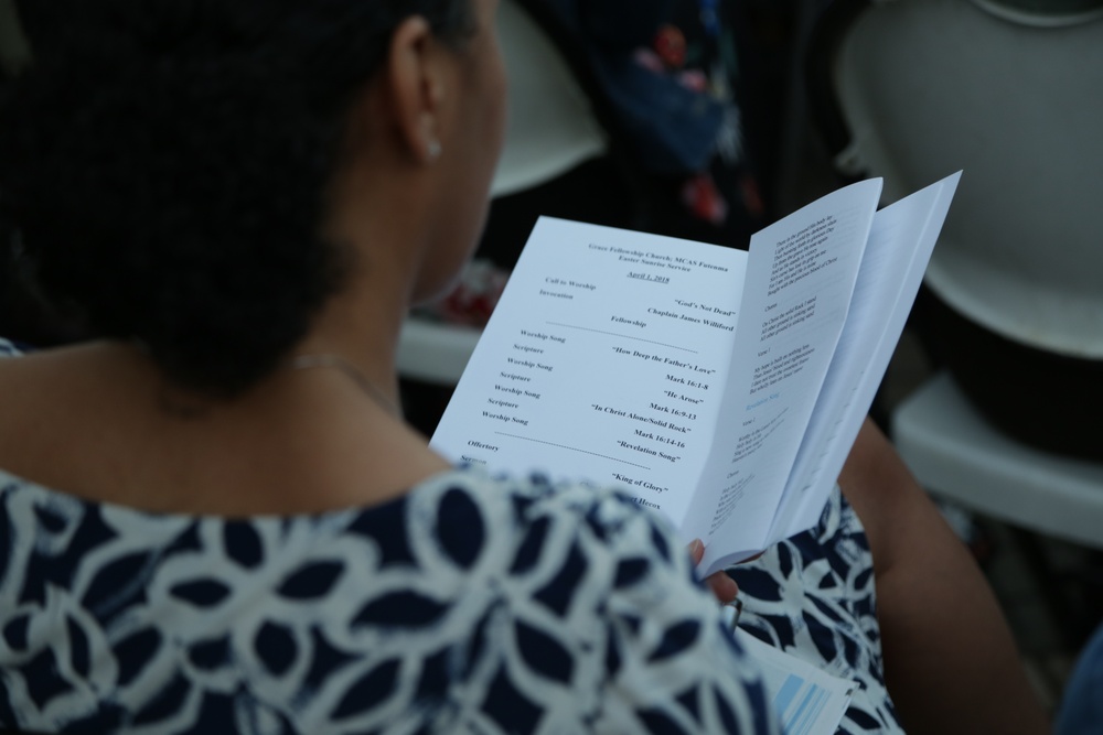 Local and US communities celebrate Easter together with Sunrise service