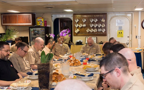 USS Oak Hill (LSD 51) celebrates chiefs' birthday