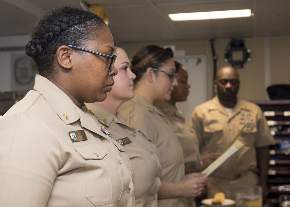 USS Oak Hill (LSD 51) celebrates chiefs' birthday
