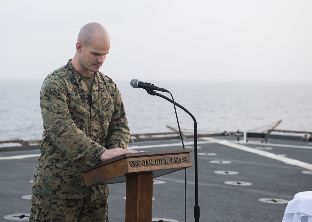 USS Oak Hill (LSD 51) celebrates Easter Sunday