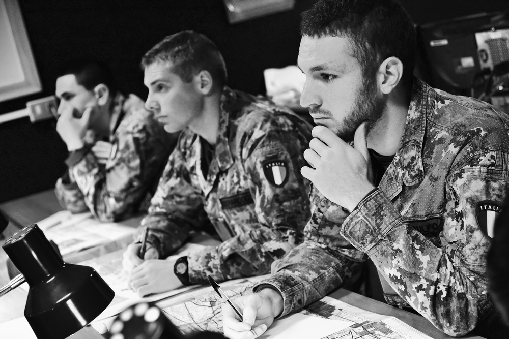 Italian Army Training at Vicenza, Italy.