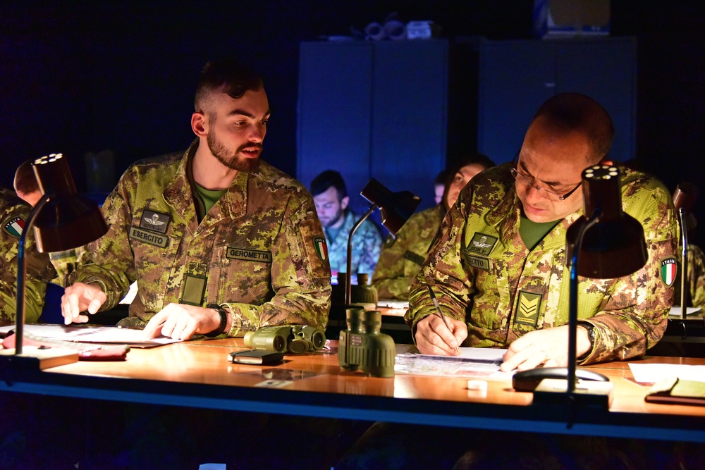 Italian Army Training at Vicenza, Italy.