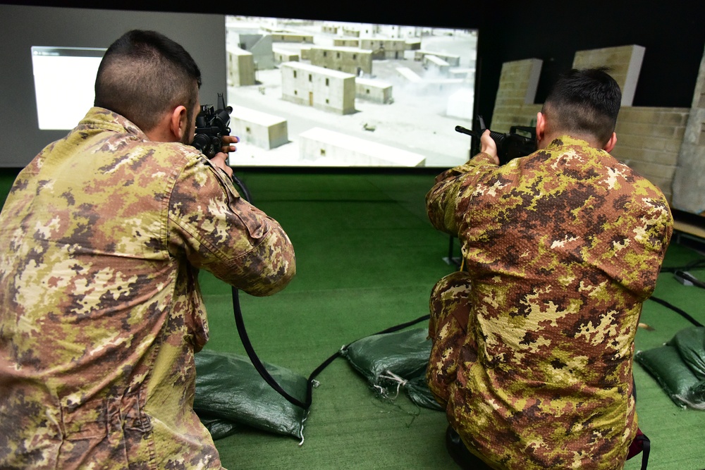 Italian Army Training at Vicenza, Italy.