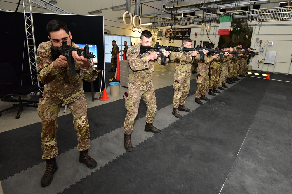 Italian Army Training at Vicenza, Italy.