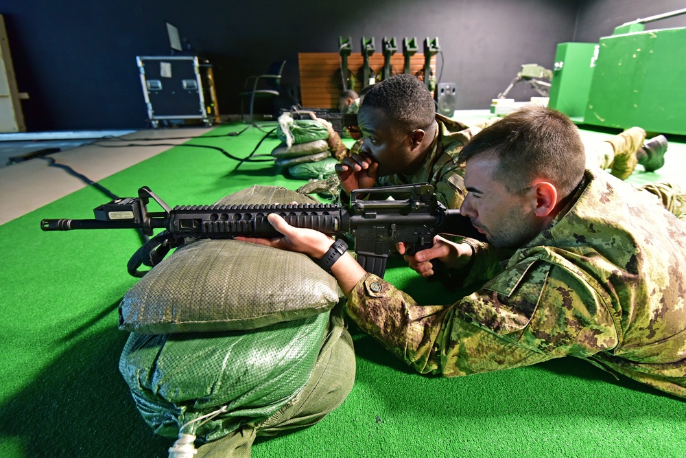 Italian Army Training at Vicenza, Italy.