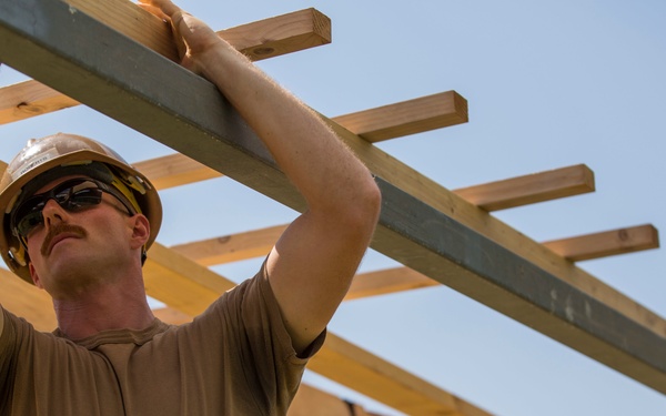 Seabees build MOH HM3 Bush Battle Aid Station to help Marines prepare for CCU 2.0