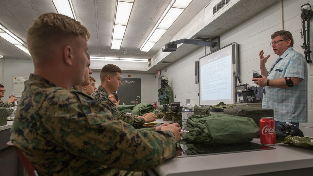 CBRN Marine Undergo Aircraft Equipment Training