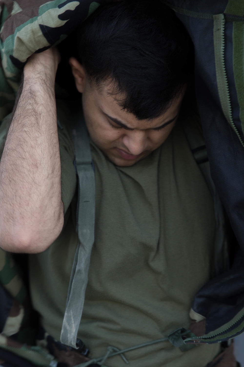 VMA-542 Marines Participate In A Decontamination Drill