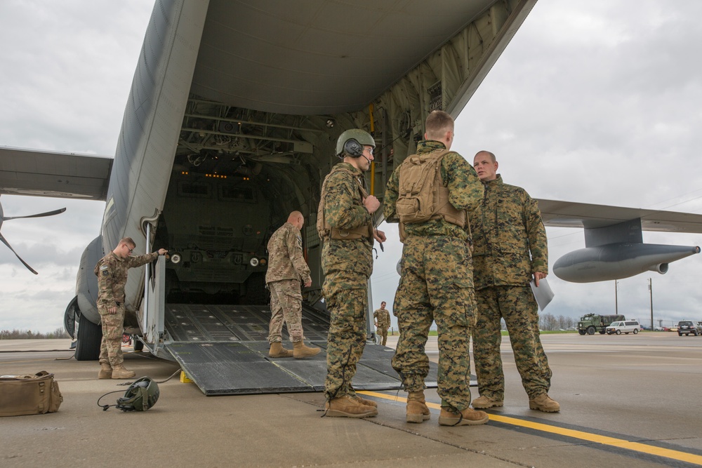 Marines with 2/14 conduct a live-fire HIMARS raid