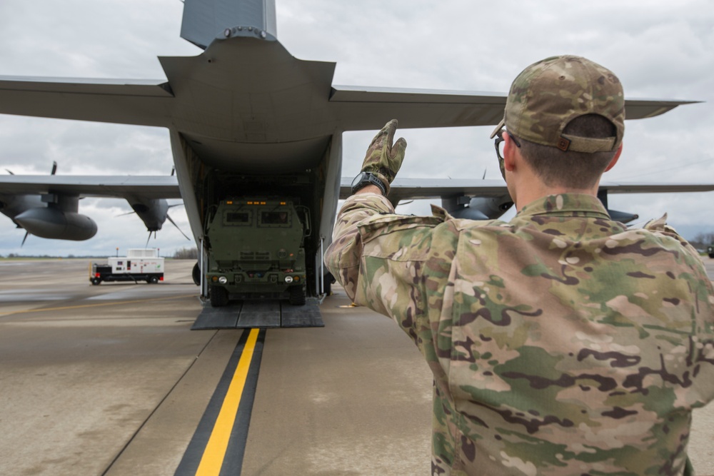 Marines with 2/14 conduct a live-fire HIMARS raid