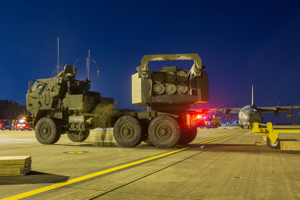 Marines with 2/14 conduct a live-fire HIMARS raid